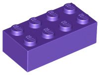 Tijolo 2x4 Roxo - Dark Purple