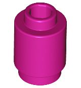 Tijolo Redondo 1x1 Aberto Magenta