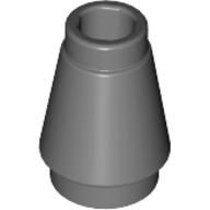 Cone 1x1 com Sulco Superior Cinza Escuro