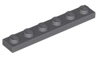 Placa 1x6 Cinza Escuro