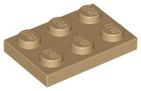 Placa 2x3 Bege Escura