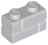 Tijolo Modificado 1x2 Cinza Claro