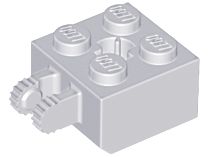 Tijolo 2x2 com dobradiça Cinza Claro