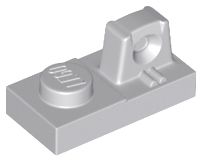 Placa 1x2 com dobradiça Cinza Claro