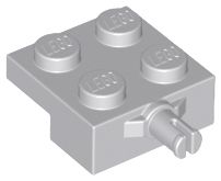 Placa modificada 2x2 com suporte de roda Cinza Clara