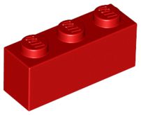 Tijolo 1x3 Vermelho