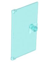 Porta 1x4x6 com maçaneta Translúcida Azul Clara