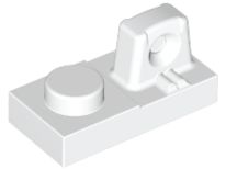 Placa 1x2 com dobradiça Branca