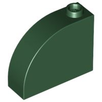 Tijolo Modificado 1x3x2 com curva no topo Verde Escuro