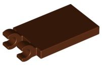 Placa Modificada 2x3 com clip Marrom