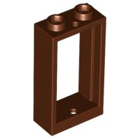 Janela 1x2x3 frente plana - Marrom