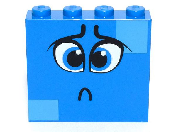 Tijolo 1x4x3 com olhos azuis - Dark Azure
