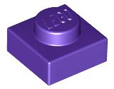 Placa 1x1 Roxa - Dark Purple
