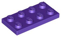 Placa 2x4 Dark Purple - Roxa