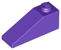 Tijolo com inclinação 33 - 3x1 - Roxo - Dark Purple