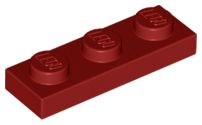 Placa 1x3 Dark Red