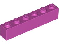 Tijolo 1x6 Magenta