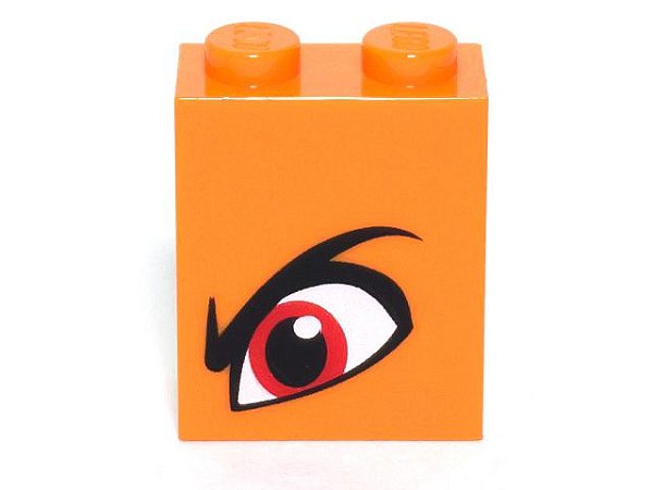 Tijolo 1x2x2 com olhos vermelhos Laranja