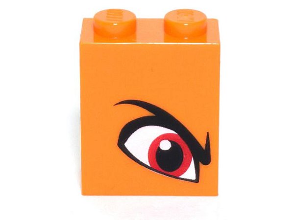 Tijolo 1x2x2 com olhos vermelhos Laranja