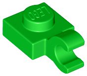 Placa Modificada 1x1 com Clip Horizontal Verde Brilhante
