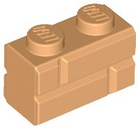 Tijolo Modificado 1x2 Medium Nougat