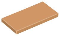 Placa Lisa 2x4 Medium Nougat