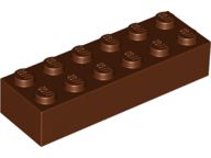 Tijolo Lego 2x6 Marrom