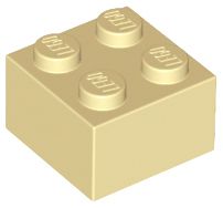 Tijolo 2x2 Bege