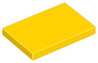 Placa Lisa 2x3 Amarela