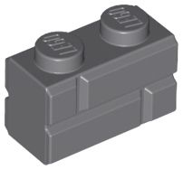 Tijolo Modificado 1x2 Cinza Escuro