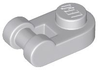 Placa Modificada 1x1 arredondada com alça de barra Cinza Claro