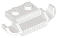 Placa modificada 1x2 com grade de carro de corrida branca