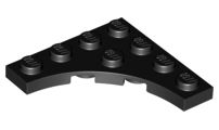 Placa Modificada 4x4 com contorno curvo Preta