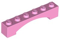 Tijolo Arco 1x6 Rosa Brilhante