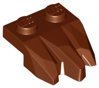 Placa Modificada 1x2 com 3 garras Marrom