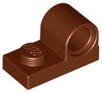 Placa modificada 1x2 com Furo na Parte Superior Marrom