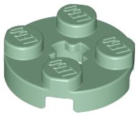 Placa Redonda 2x2 com Furo para Eixo Sand Green