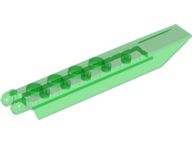 Placa com dobradiça 1x8 com extensões laterais em ângulo translúcida verde