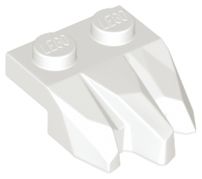 Placa Modificada 1x2 com 3 garras branca