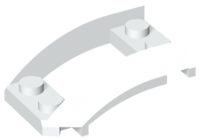 Cunha 4x3 aberta com recorte e 4 pinos branco