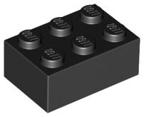 Tijolo 2x3 Preto