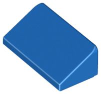 Placa Inclinada 30 1x2x 2/3 Azul