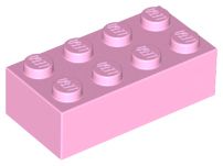 Tijolo 2x4 Rosa Brilhante