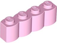 Tijolo Modificado 1x4 Rosa Brilhante
