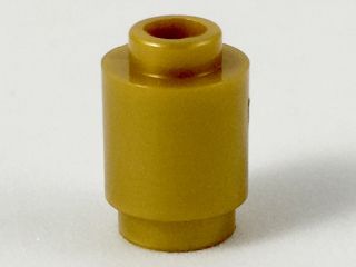 Tijolo Redondo 1x1 Aberto Dourado Perolado