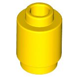 Tijolo Redondo 1x1 Aberto Amarelo