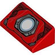 Inclinação 30 1x2x 2/3 com padrão de reator do Homem de Ferro Vermelho