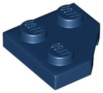 Placa com Canto Cortado 2x2 Azul Escura