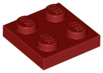 Placa 2x2 Dark Red