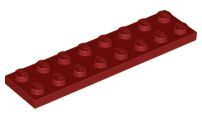 Placa 2x8 Dark Red